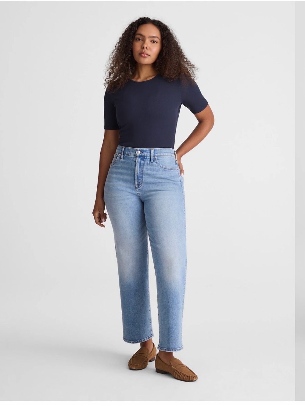 MADEWELL The Short Curvy Perfect Vintage Wide-Leg Crop Jean